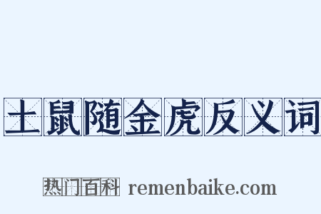 土鼠随金虎反义词是什么意思的图片